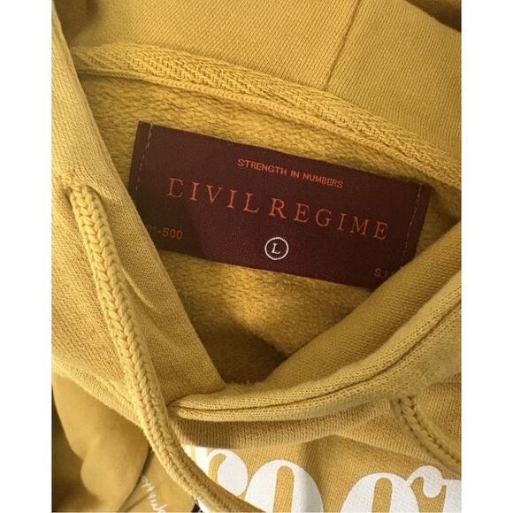 Civil Regime Beetlejuice Mustard Yellow Hoodie. Size Large. NWOT - Picture 2 of 4